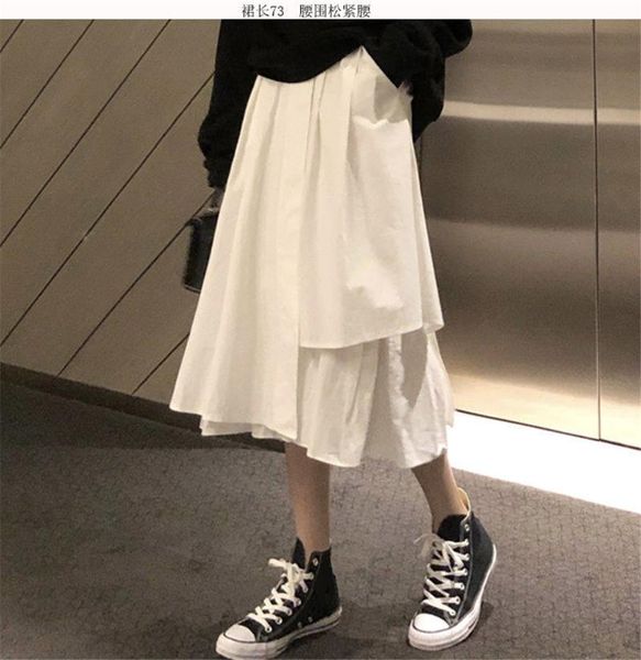 skirts summer elegant a-line skirt office lady high waist loose mid women fashion casual asymmetrical all match, Black
skirts summer elegant a-line skirt office lady high waist loose mid women fashion casual asymmetrical all match, Black