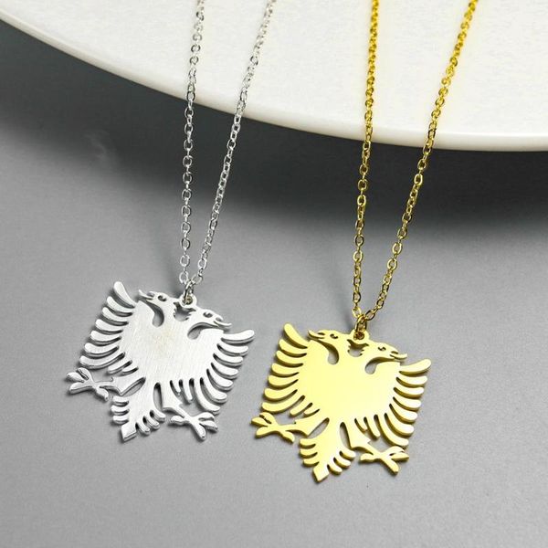 two colocs albanian double headed eagle necklace russian albania flag pendants emblem ethnic jewelry gifts pendant necklaces, Silver
two colocs albanian double headed eagle necklace russian albania flag pendants emblem ethnic jewelry gifts pendant necklaces, Silver