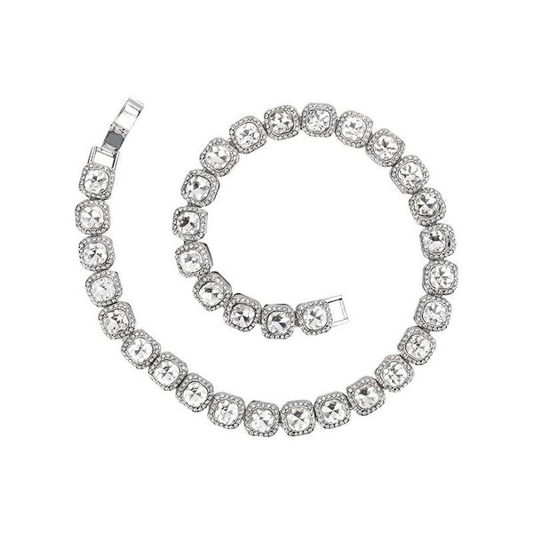 chains necklace-bracelet - hip hopboy must bring trendy products square glass drill cuban necklace male accessories, Silver
chains necklace-bracelet - hip hopboy must bring trendy products square glass drill cuban necklace male accessories, Silver