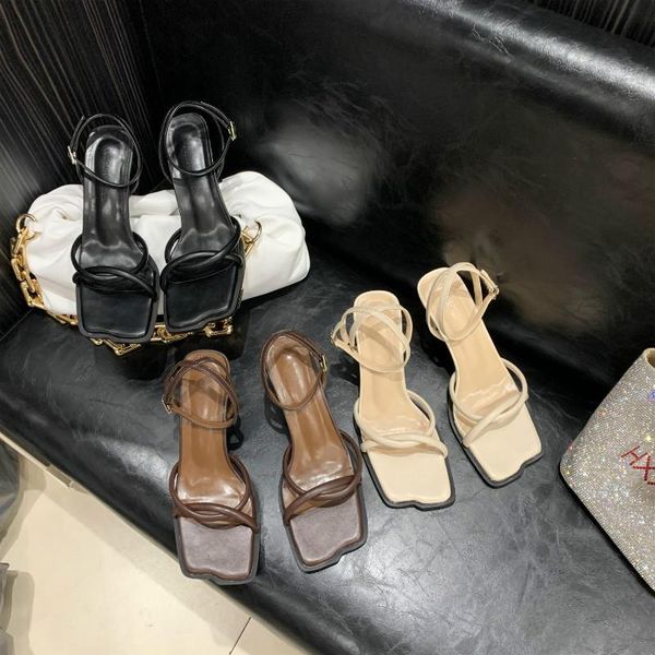 square toe cross-tied high heel sandals women one strap narrow band summer buckle ladies shoes, Black
square toe cross-tied high heel sandals women one strap narrow band summer buckle ladies shoes, Black