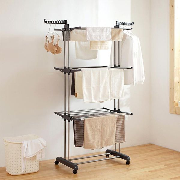 hangers & racks three-layer double pole adjustable clothing garment clothes airer horse stainless laundry rack hanging drying folding hanger
hangers & racks three-layer double pole adjustable clothing garment clothes airer horse stainless laundry rack hanging drying folding hanger