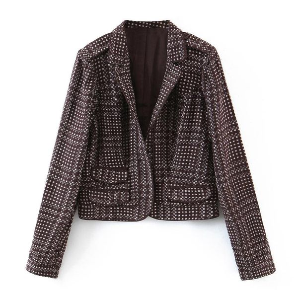 women's jackets european and american wind clothing wholesale plaid 2746 female cardigan jacket, Black;brown
women's jackets european and american wind clothing wholesale plaid 2746 female cardigan jacket, Black;brown