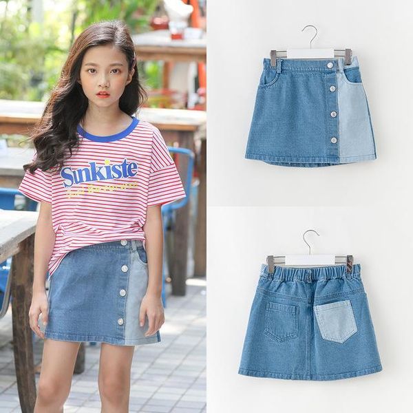 skirts children's skirt fashion korean color stitching for girls 6-13 y big casual cowboy cotton school 2021, Blue
skirts children's skirt fashion korean color stitching for girls 6-13 y big casual cowboy cotton school 2021, Blue