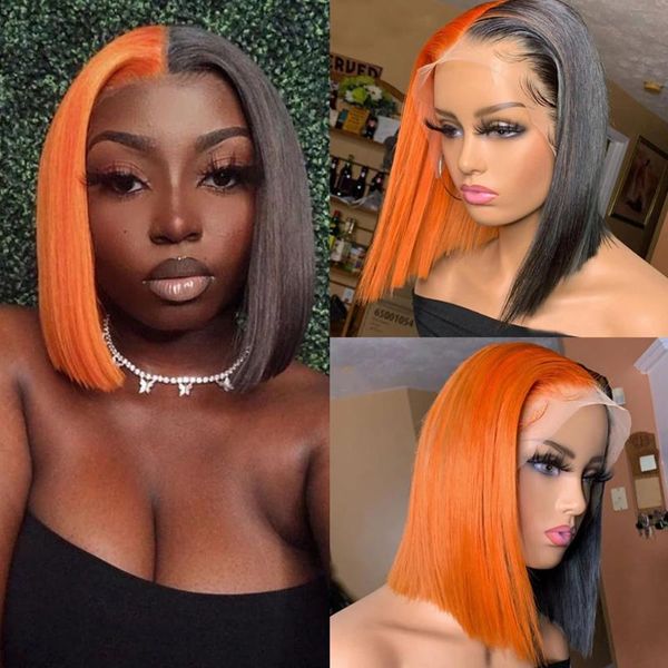 lace wigs natural black & orange colored human hair bob wig front peruvian remy hd straight, Black;brown
lace wigs natural black & orange colored human hair bob wig front peruvian remy hd straight, Black;brown