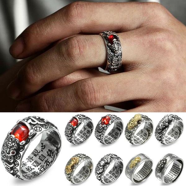 cluster rings fashion vintage pixiu charms ring adjustable women men feng shui jewelry amulet protection wealth buddhist retro, Golden;silver
cluster rings fashion vintage pixiu charms ring adjustable women men feng shui jewelry amulet protection wealth buddhist retro, Golden;silver