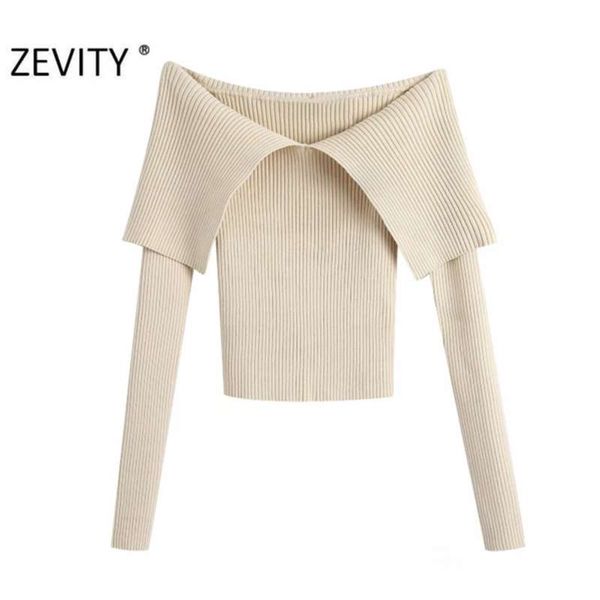 zevity women slash neck solid color slim knitting sweater femme chic basic long sleeve casual pullovers brand s477 210929, White;black
zevity women slash neck solid color slim knitting sweater femme chic basic long sleeve casual pullovers brand s477 210929, White;black