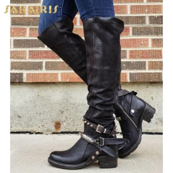 boots sarairis 2021 arrivals thick heels knee high woman shoes buckle decoration concise ins fashion female, Black
boots sarairis 2021 arrivals thick heels knee high woman shoes buckle decoration concise ins fashion female, Black