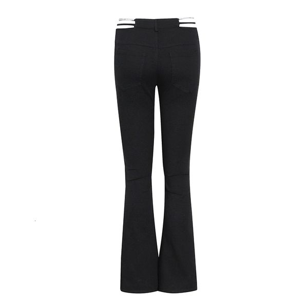 capris hollow out flare pants for women high waist patchwork diamond slim black trousers female 2021 fashion tide, Black;white
capris hollow out flare pants for women high waist patchwork diamond slim black trousers female 2021 fashion tide, Black;white