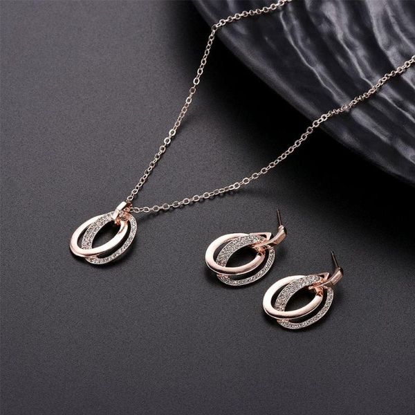 earrings & necklace women fashion hollow double oval ring wedding jewelry set rhinestone women's for marriage, Silver
earrings & necklace women fashion hollow double oval ring wedding jewelry set rhinestone women's for marriage, Silver