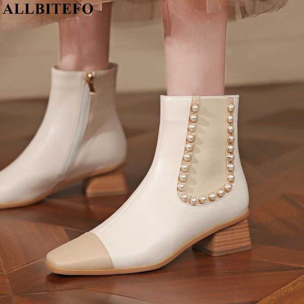allbitefo size 34-43 bead design thick heel real genuine leather elastic band ankle boots fashion high heel shoes women boots 210611, Black
allbitefo size 34-43 bead design thick heel real genuine leather elastic band ankle boots fashion high heel shoes women boots 210611, Black