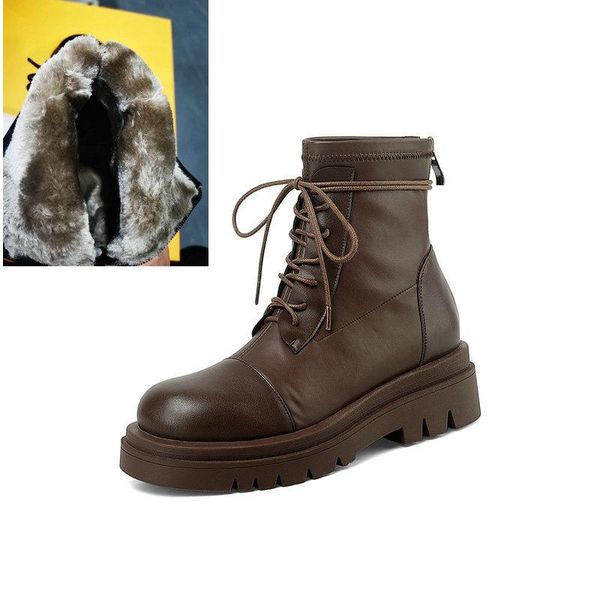 boots salu fashion ankle women winter snow genuine leather fur shoes woman thick heels lace-up black brown size33-43
boots salu fashion ankle women winter snow genuine leather fur shoes woman thick heels lace-up black brown size33-43