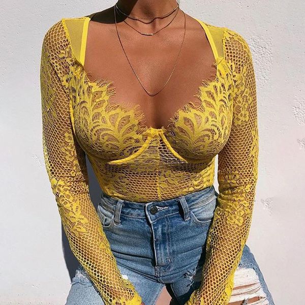 women's jumpsuits & rompers mesh lace bodysuit women body suit hollow out long sleeve jumpsuit romper 2021 deep v bodysuits, Black;white
women's jumpsuits & rompers mesh lace bodysuit women body suit hollow out long sleeve jumpsuit romper 2021 deep v bodysuits, Black;white