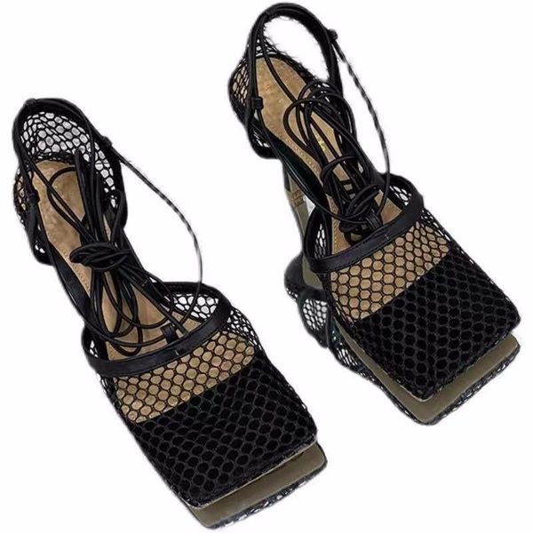 dress shoes 2021 net mesh high heel sandals women square toe ankle strap gladiator summer lace up party woman, Black
dress shoes 2021 net mesh high heel sandals women square toe ankle strap gladiator summer lace up party woman, Black