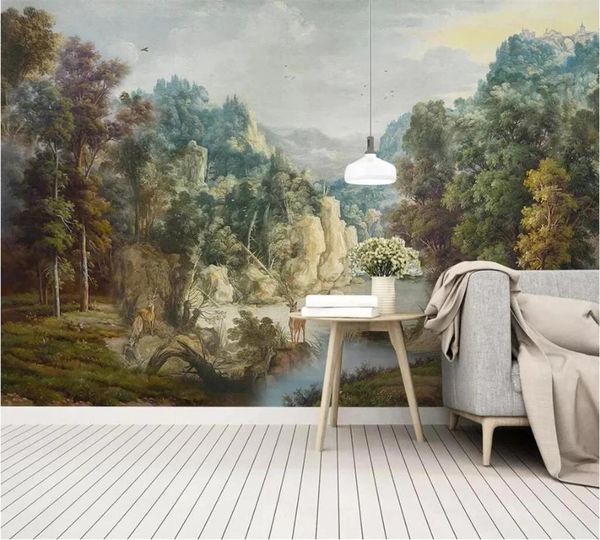 wallpapers custom self adhesive wallpaper 3d mural european retro nostalgic medieval hand-painted rainforest sofa background wall
wallpapers custom self adhesive wallpaper 3d mural european retro nostalgic medieval hand-painted rainforest sofa background wall