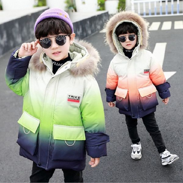 3-8years old winter kids clothes plus velvet thicken hooded large pocket fur collar fashion gradient color warm jacket for boys, Blue;gray
3-8years old winter kids clothes plus velvet thicken hooded large pocket fur collar fashion gradient color warm jacket for boys, Blue;gray