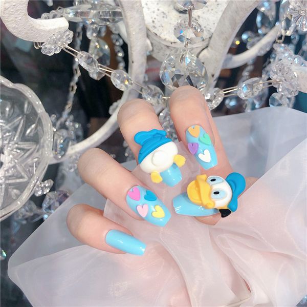 false nails detachable press on with glue cartoon pattern full cover fake nail art tips manicure tools reusable, Red;gold
false nails detachable press on with glue cartoon pattern full cover fake nail art tips manicure tools reusable, Red;gold