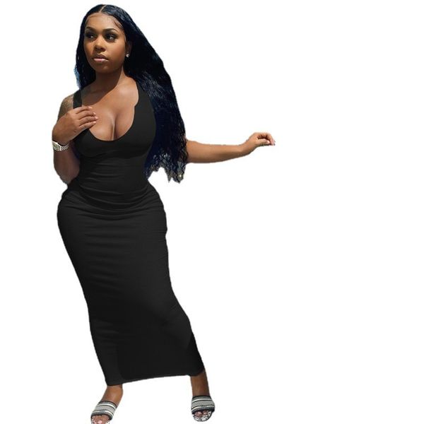 charming dresses fashion 2021 spring sleeveless slim temperament long skirt, Black;gray
charming dresses fashion 2021 spring sleeveless slim temperament long skirt, Black;gray