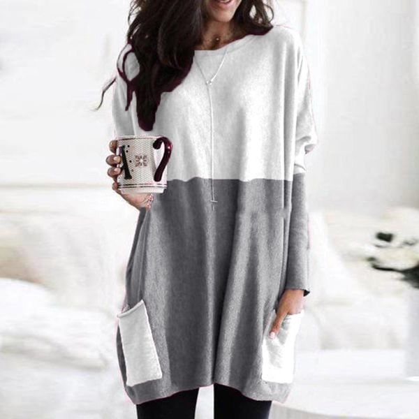 women's hoodies & sweatshirts patchwork oversized women autumn long sleeve with pockets o-neck loose cotton pullover clothes ropa, Black
women's hoodies & sweatshirts patchwork oversized women autumn long sleeve with pockets o-neck loose cotton pullover clothes ropa, Black