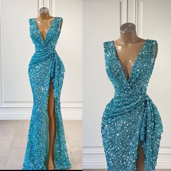 shiny sequines celebrity dress deep v neck short sleeves mermaid glitter split side evening gowns red carpet prom dresses, Black
shiny sequines celebrity dress deep v neck short sleeves mermaid glitter split side evening gowns red carpet prom dresses, Black