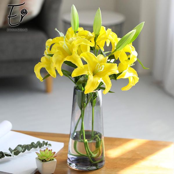 erxiaobao 87 cm pu real touch pink white yellow fake lily artificial flowers for wedding home living room decor decorative & wr
erxiaobao 87 cm pu real touch pink white yellow fake lily artificial flowers for wedding home living room decor decorative & wr