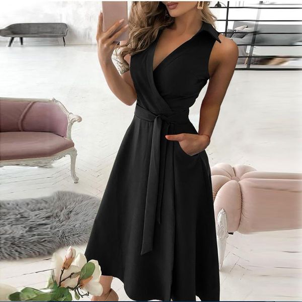 casual dresses stylish women slim sundress 2021 women's loose bandage sleeveless solid v-neck party club elegant ankle length dress, Black;gray
casual dresses stylish women slim sundress 2021 women's loose bandage sleeveless solid v-neck party club elegant ankle length dress, Black;gray