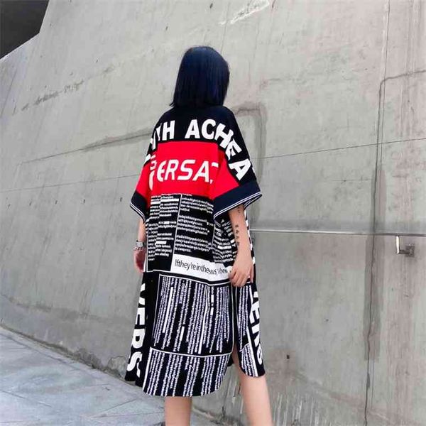 xitao plus size letter print split women clothes 2021 summer new loose casual turn down collar elegant dress hxm1008, Black;gray
xitao plus size letter print split women clothes 2021 summer new loose casual turn down collar elegant dress hxm1008, Black;gray