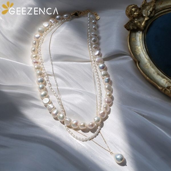925 sterling silver natural pearl women's pendant necklace baroque pearls three layers necklaces french style fine jewel party
925 sterling silver natural pearl women's pendant necklace baroque pearls three layers necklaces french style fine jewel party