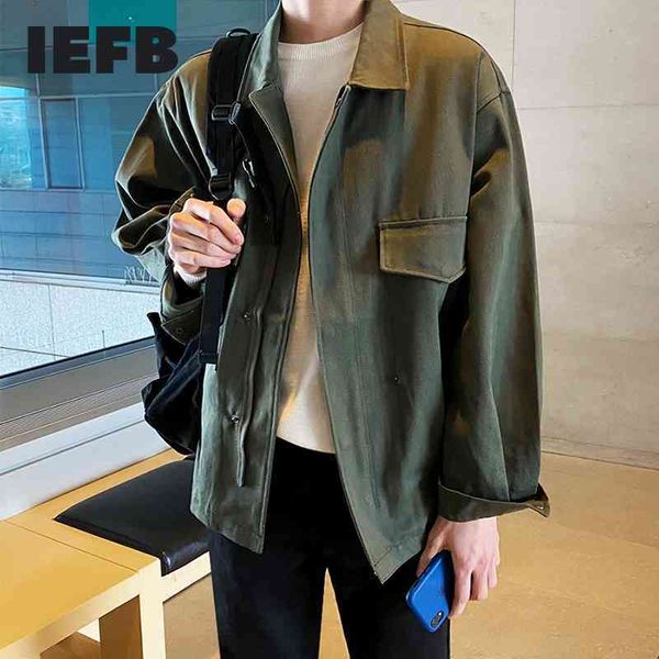 iefb men's clothing korean outerwear casual coat spring and spring trend loose work jacket zipper clothes for male 9y4314 210524, Black;brown
iefb men's clothing korean outerwear casual coat spring and spring trend loose work jacket zipper clothes for male 9y4314 210524, Black;brown