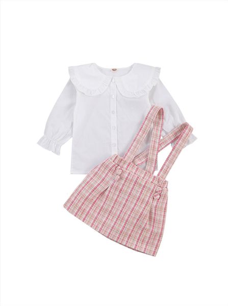 autumn lovely kids baby girls skirt suit long sleeve shirt plaid suspender spring clothes set, White
autumn lovely kids baby girls skirt suit long sleeve shirt plaid suspender spring clothes set, White