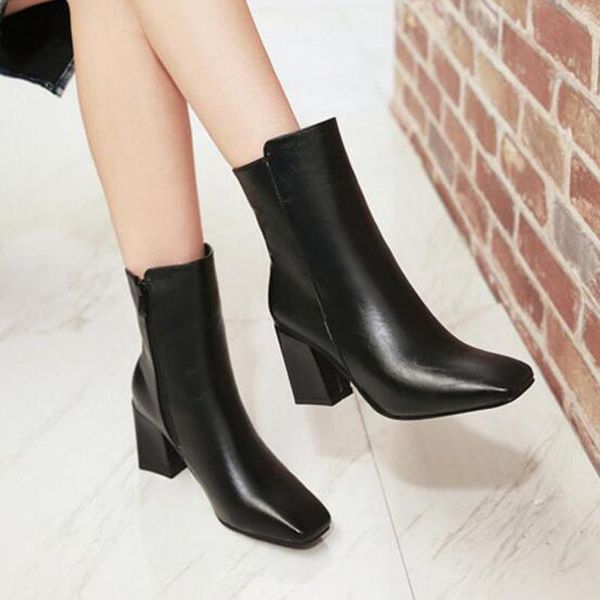 boots square toe autumn winter women zip 7cm high heels ladies shoes plus size 34-43 mid calf rain footwear, Black
boots square toe autumn winter women zip 7cm high heels ladies shoes plus size 34-43 mid calf rain footwear, Black