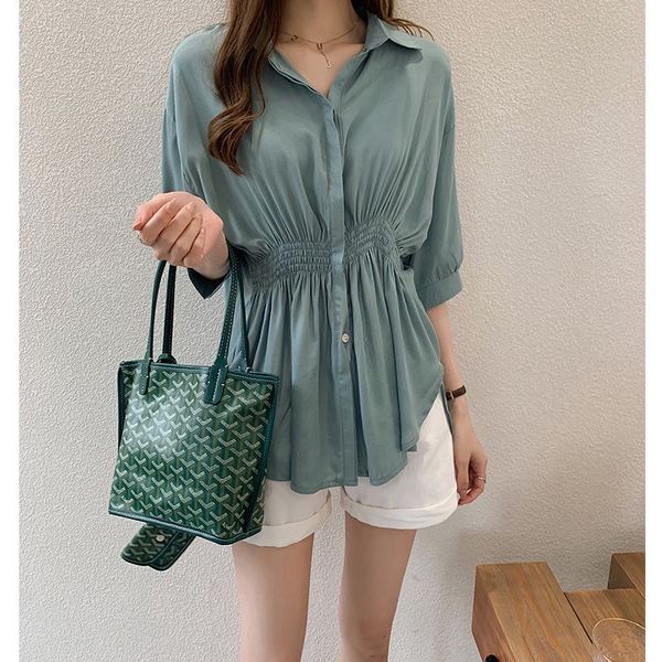 jacket summer blouse women's fashion lapel loose waist was thin button white shirt womens and blouses u2og, Black;white
jacket summer blouse women's fashion lapel loose waist was thin button white shirt womens and blouses u2og, Black;white