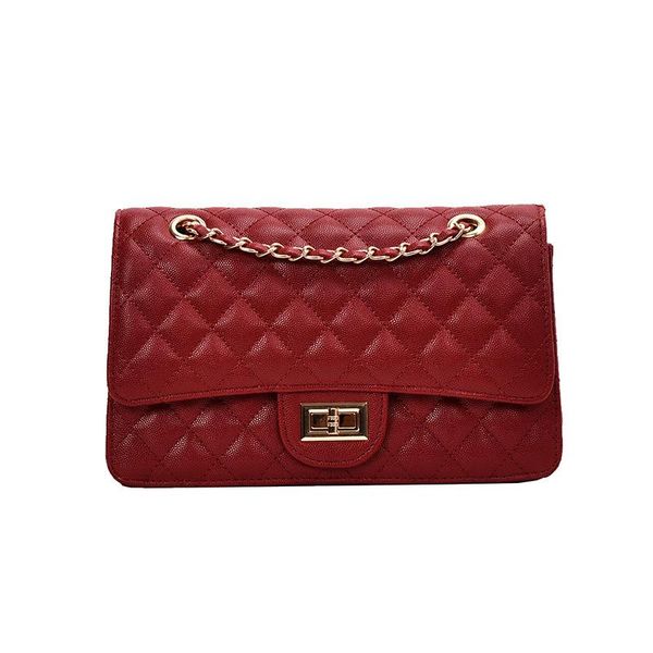 the stylish diamond chain bag has a textured one-shoulder oblique cross-bag totes
the stylish diamond chain bag has a textured one-shoulder oblique cross-bag totes