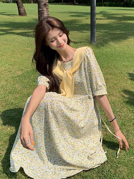 casual dresses blue chiffon floral for women 2021 summer fresh mori series sweet french long dress japanese korean loose yellow, Black;gray
casual dresses blue chiffon floral for women 2021 summer fresh mori series sweet french long dress japanese korean loose yellow, Black;gray