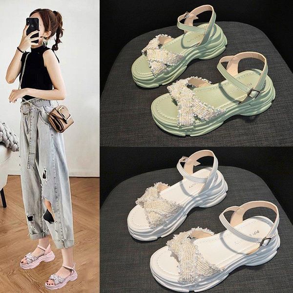 summer 2021 word with sandals wild thick bottom increased muffin fairy style fashion tide x008, Black
summer 2021 word with sandals wild thick bottom increased muffin fairy style fashion tide x008, Black
