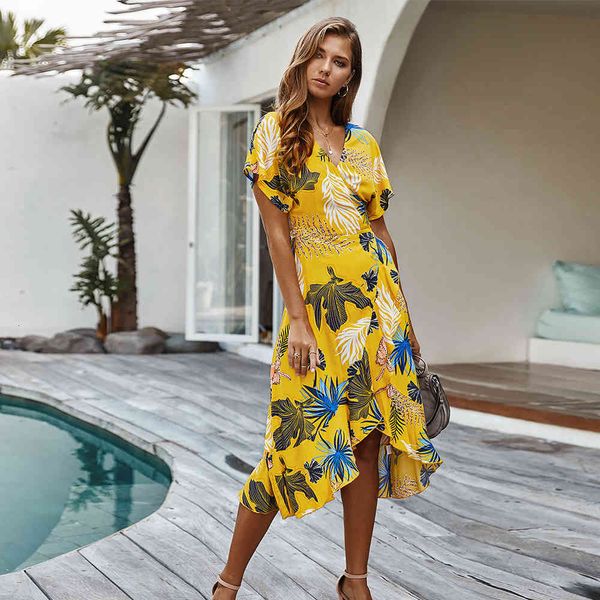 dresses medium long ladies ruffles v neck women short sleeve print vacation style spring summer mj82, Black;gray
dresses medium long ladies ruffles v neck women short sleeve print vacation style spring summer mj82, Black;gray