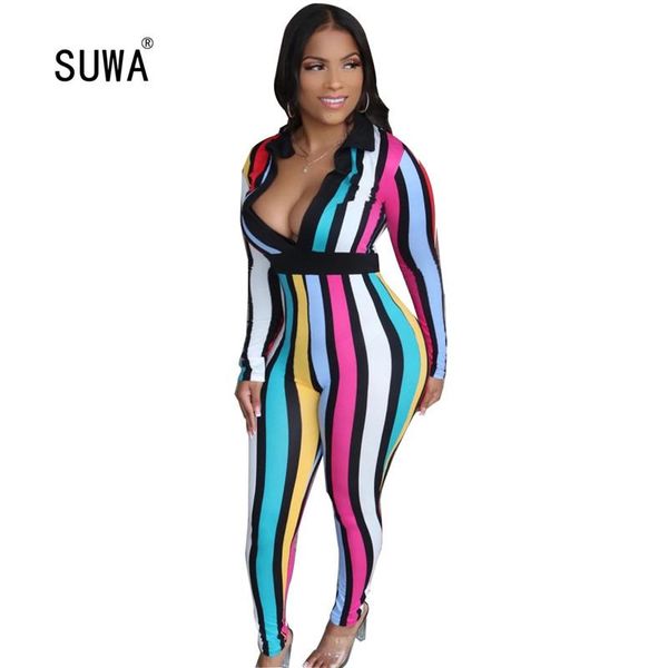 women's jumpsuits & rompers wholesale deep v collar cultivate morality striped skinny 2021 high street fashion office lady, Black;white
women's jumpsuits & rompers wholesale deep v collar cultivate morality striped skinny 2021 high street fashion office lady, Black;white