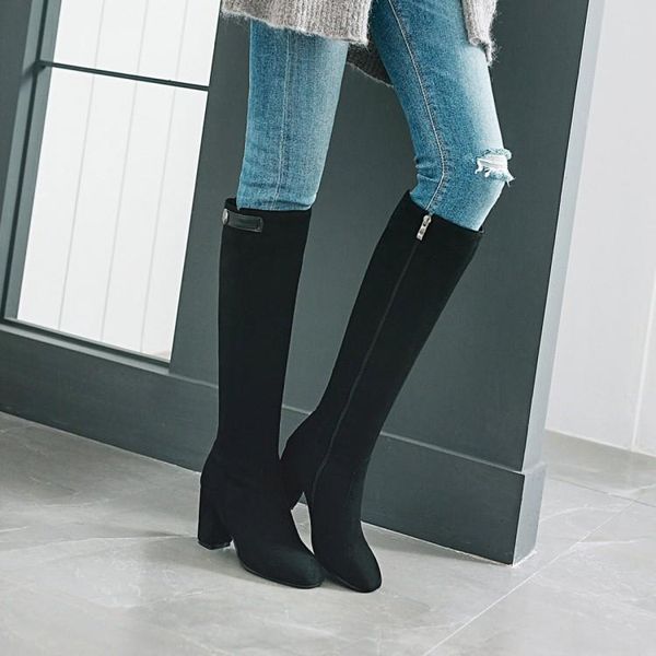 boots big size 9 10 11-14 women woman winter shoes botas side zipper square head of liuding belt buckle, Black
boots big size 9 10 11-14 women woman winter shoes botas side zipper square head of liuding belt buckle, Black