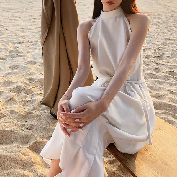 casual dresses sleeveless white elegant women bandage design korean style beach for females office lady summer nszx, Black;gray
casual dresses sleeveless white elegant women bandage design korean style beach for females office lady summer nszx, Black;gray