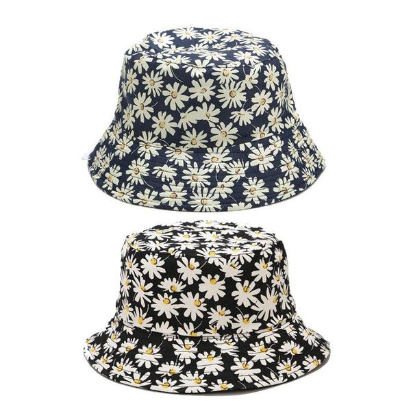 women summer cotton/canvas bucket hat reversible daisy floral printed double sided wear sunscreen hip hop fisherman cap wide brim hats, Blue;gray
women summer cotton/canvas bucket hat reversible daisy floral printed double sided wear sunscreen hip hop fisherman cap wide brim hats, Blue;gray