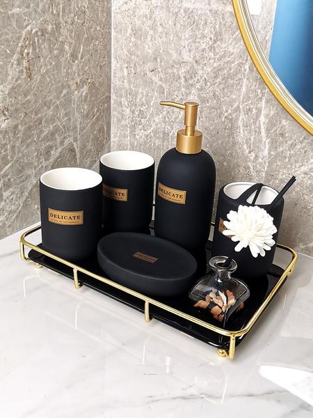 5-piece bathroom toilet supplies wash set mouthwash cup toothbrush lotion bottle holder european-style bath accessory
5-piece bathroom toilet supplies wash set mouthwash cup toothbrush lotion bottle holder european-style bath accessory