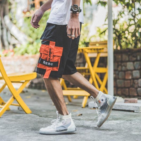 side ribbon multi pockets cargo shorts mens casual summer hip hop baggy streetwear joggers short trousers sa-8 men's, White;black
side ribbon multi pockets cargo shorts mens casual summer hip hop baggy streetwear joggers short trousers sa-8 men's, White;black