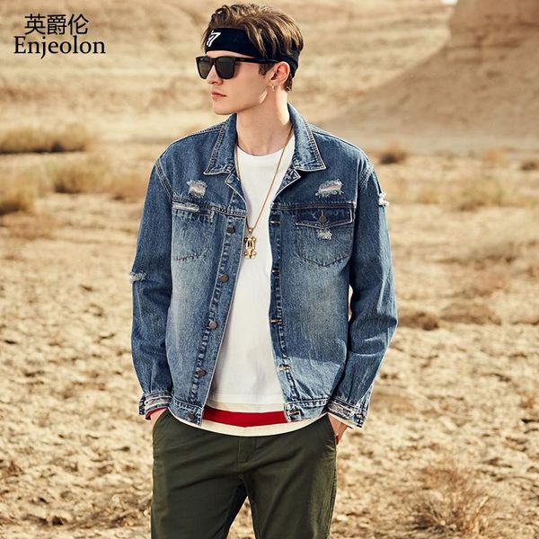 men's jackets enjeolon men denim jacket autumn fashion streetwear bomber mens outwear jeans male cowboy coats clothing 3xl nt804, Black;brown
men's jackets enjeolon men denim jacket autumn fashion streetwear bomber mens outwear jeans male cowboy coats clothing 3xl nt804, Black;brown