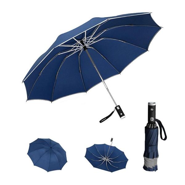 umbrellas automatic reverse folding umbrella led reflective strip three-fold windproof car business
umbrellas automatic reverse folding umbrella led reflective strip three-fold windproof car business