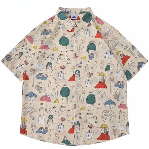 men's casual shirts 2021 men hawaiian shirt hip hop streetwear painting cartoon print beach short sleeve harajuku aloha thin, White;black
men's casual shirts 2021 men hawaiian shirt hip hop streetwear painting cartoon print beach short sleeve harajuku aloha thin, White;black