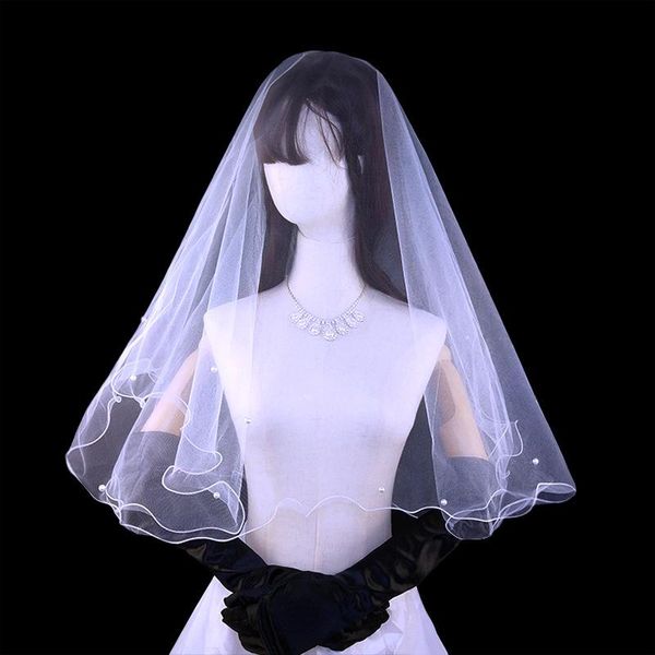 bridal veils white one layer veil of the bride ivory pearl short simple wedding tulle women mariage voile court vail, Black
bridal veils white one layer veil of the bride ivory pearl short simple wedding tulle women mariage voile court vail, Black