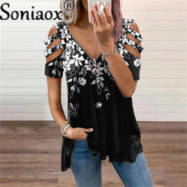 women's t-shirt 2021 summer fashion print floral v-neck zipper tshirt hollow pullover casual loose oversize ladies tee shirt, White
women's t-shirt 2021 summer fashion print floral v-neck zipper tshirt hollow pullover casual loose oversize ladies tee shirt, White