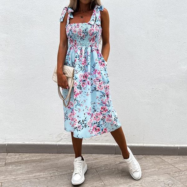 casual dresses summer spaghetti strap floral print dress women stretch boho lace up long sleeveless female holiday sundress 2021, Black;gray
casual dresses summer spaghetti strap floral print dress women stretch boho lace up long sleeveless female holiday sundress 2021, Black;gray