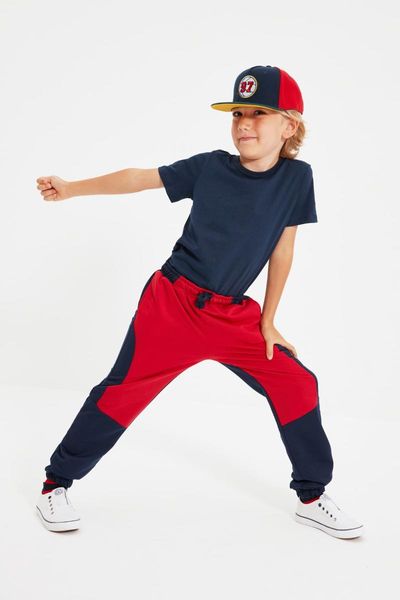 running pants trendyol with color block male child knitted slim sweatpants tkdaw22ea0091, Black;blue
running pants trendyol with color block male child knitted slim sweatpants tkdaw22ea0091, Black;blue