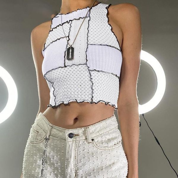 patchwork knitted tank sleeveless y2k crop o neck frill croset white pullovers women t-shirt streetwear summer sweats women's
patchwork knitted tank sleeveless y2k crop o neck frill croset white pullovers women t-shirt streetwear summer sweats women's
