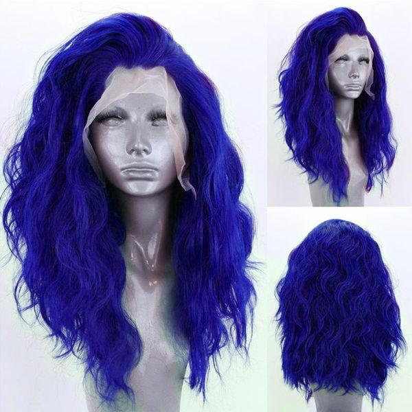 synthetic wigs high temperature fiber lace front wig natural wave for women blue hair heat resistant cosplay, Black
synthetic wigs high temperature fiber lace front wig natural wave for women blue hair heat resistant cosplay, Black